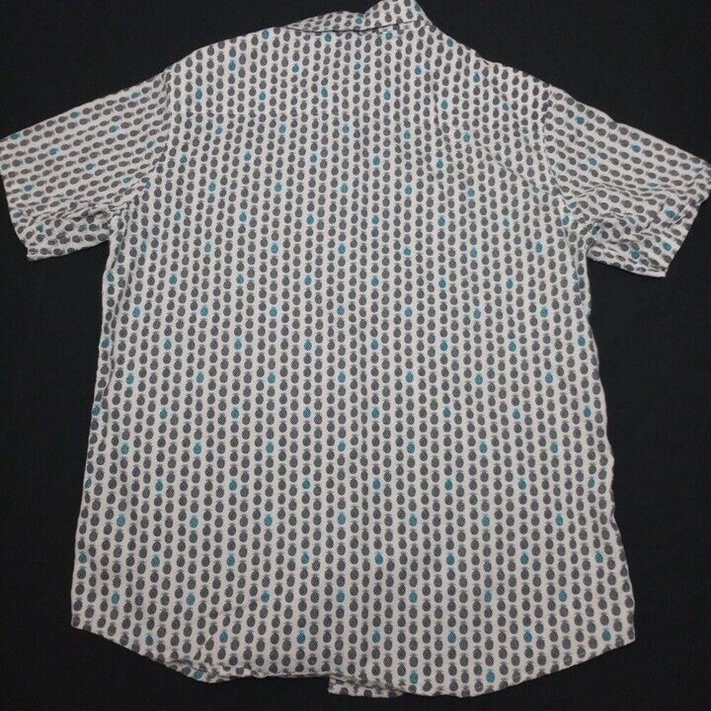 Monument Men's Large Shirt Pineapple Short Sleeve Button Up Hawaiian 100% Cotton - Picture 6 of 6